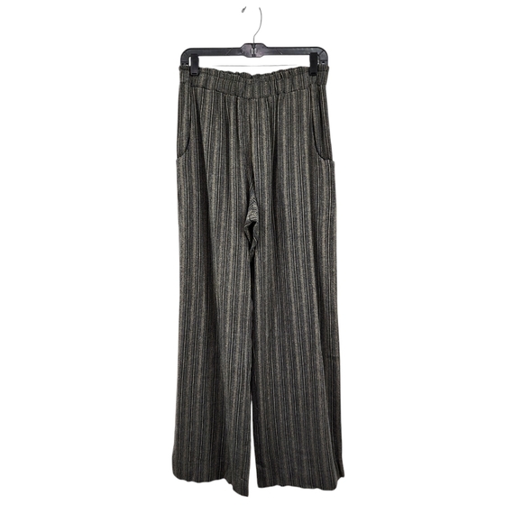 Amy Rigg Women's Wool Blend Stripes Wide Leg Pants - L - Picture 1 of 8